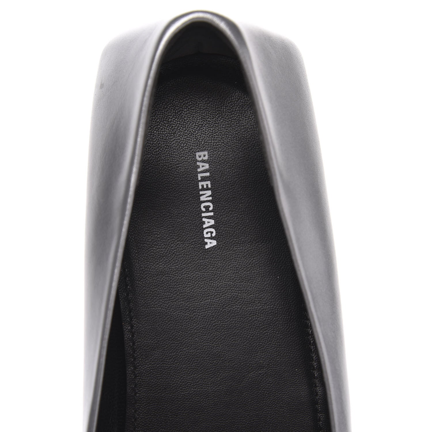 Balenciaga Metallic Calfskin BB Knife Pointy Toe Ballerina Flats 39.5 Silver Hardware 6 of 9