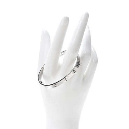 Cartier 18K White Gold 4 Diamond LOVE Bracelet 18 2 of 7