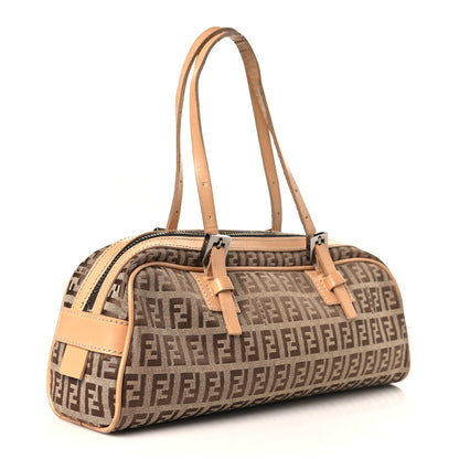 Fendi Zucchino Zip Top Tote Beige 2 of 8