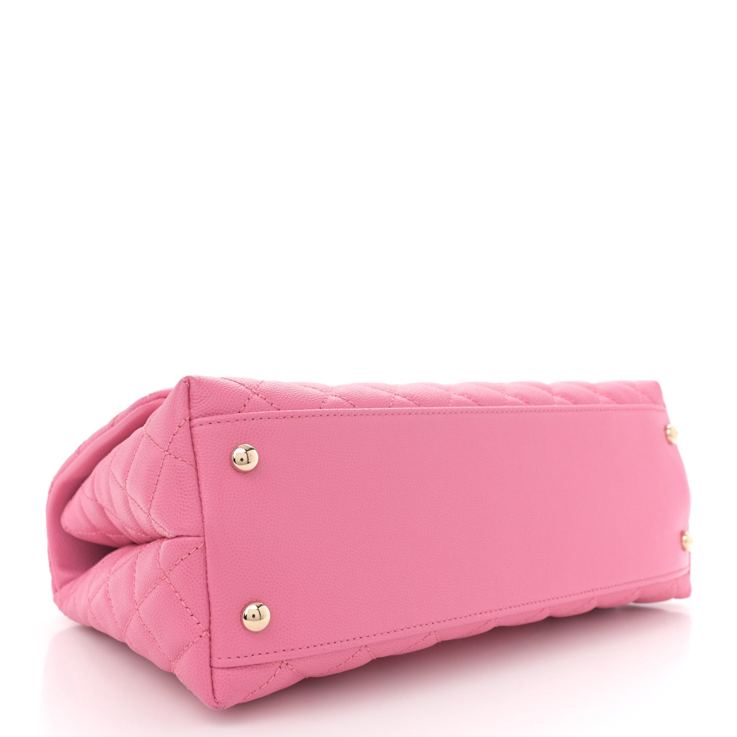 Chanel Caviar Lizard Embossed Quilted Small Coco Handle Flap Pink 4 of 10