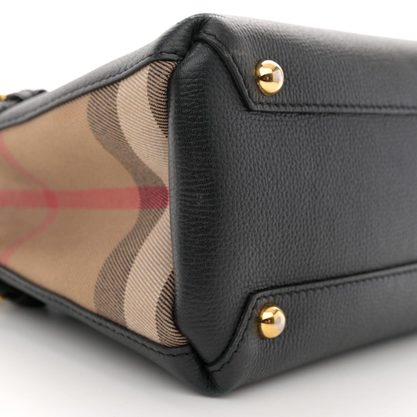 Derby Calfskin House Check Baby Banner Tote Black