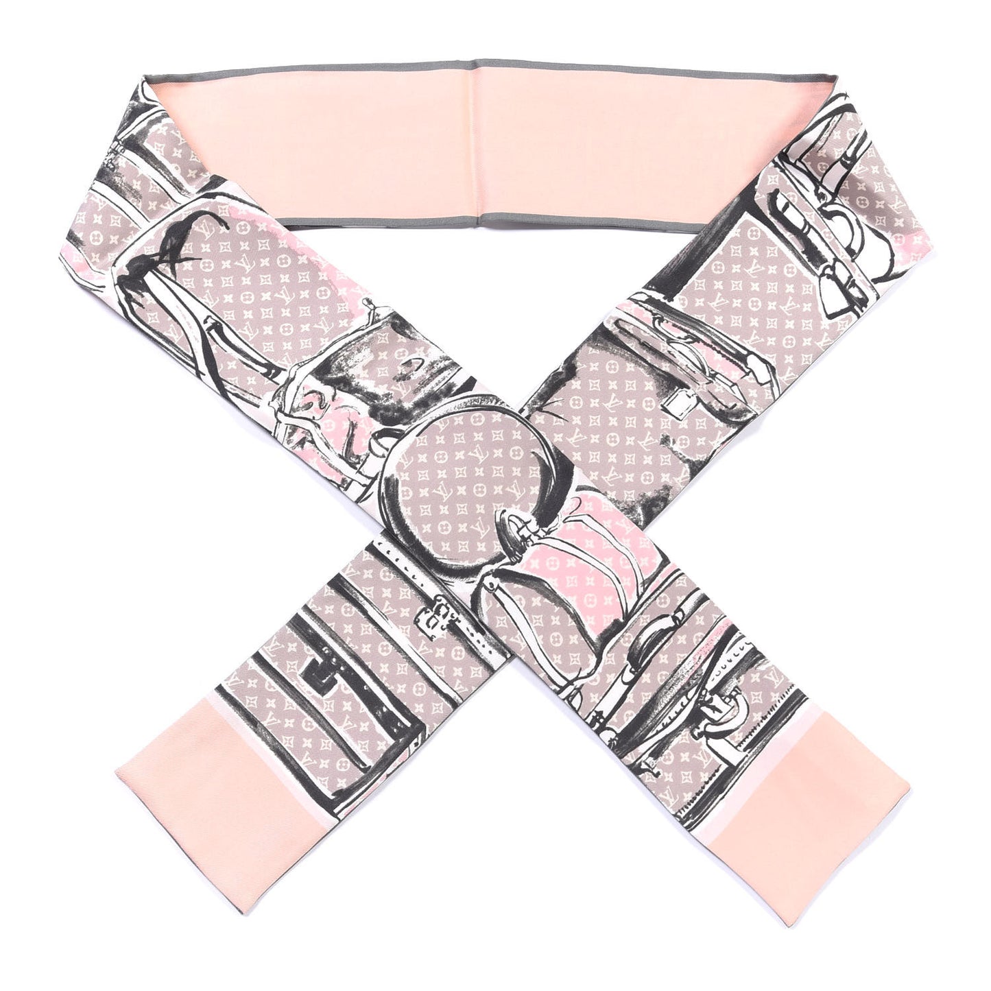 Silk Monogram Trunks Bandeau Rose Poudre