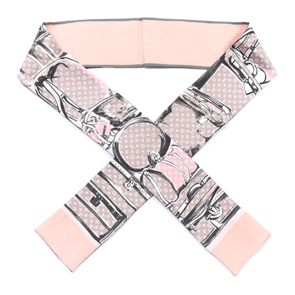 Louis Vuitton Silk Monogram Trunks Bandeau Rose Poudre 1 of 3