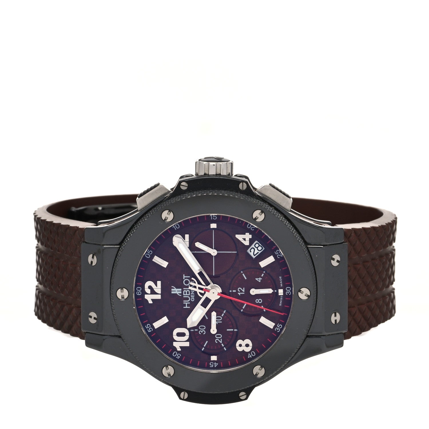 Hublot Ceramic Carbon Fiber Rubber 41mm Big Bang Automatic Watch Brown 341.CB.1001.RX 2 of 4