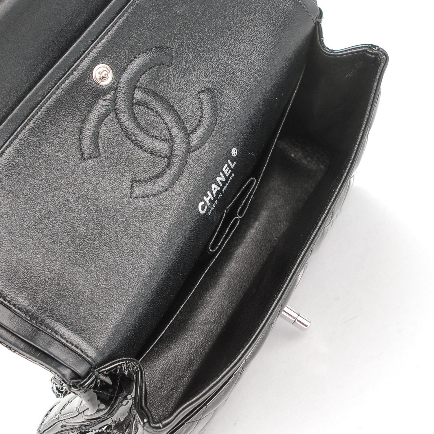 Chanel Patent Quilted Medium Double Flap Black 5 of 7