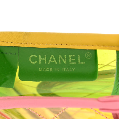 Chanel Lambskin PVC Quilted Mini Coco Splash Flap Yellow Green Pink 6 of 10