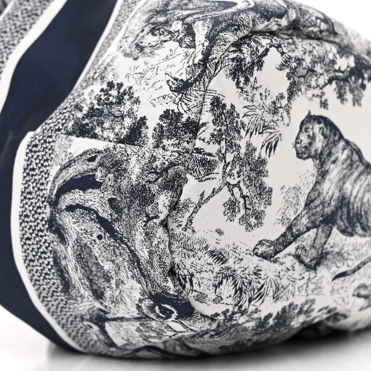 Technical Fabric Embroidered Toile De Jouy Sauvage DiorTravel Pouch Blue