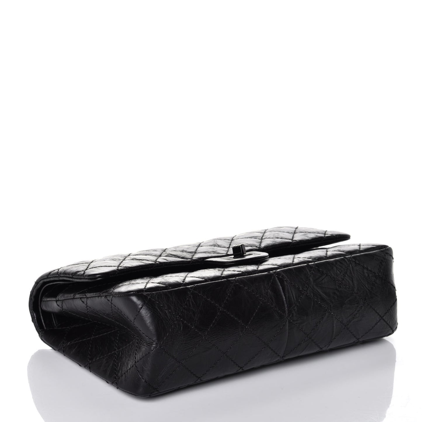 Aged Calfskin Quilted 2.55 Reissue 226 Flap So Black