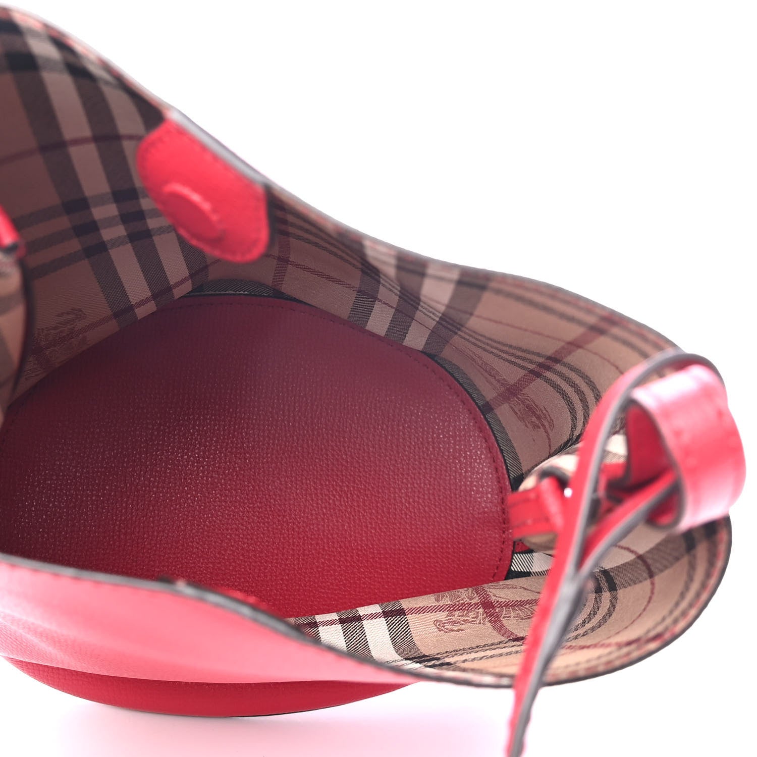 Burberry Calfskin Small Lorne Bucket Crossbody Red 4 of 4