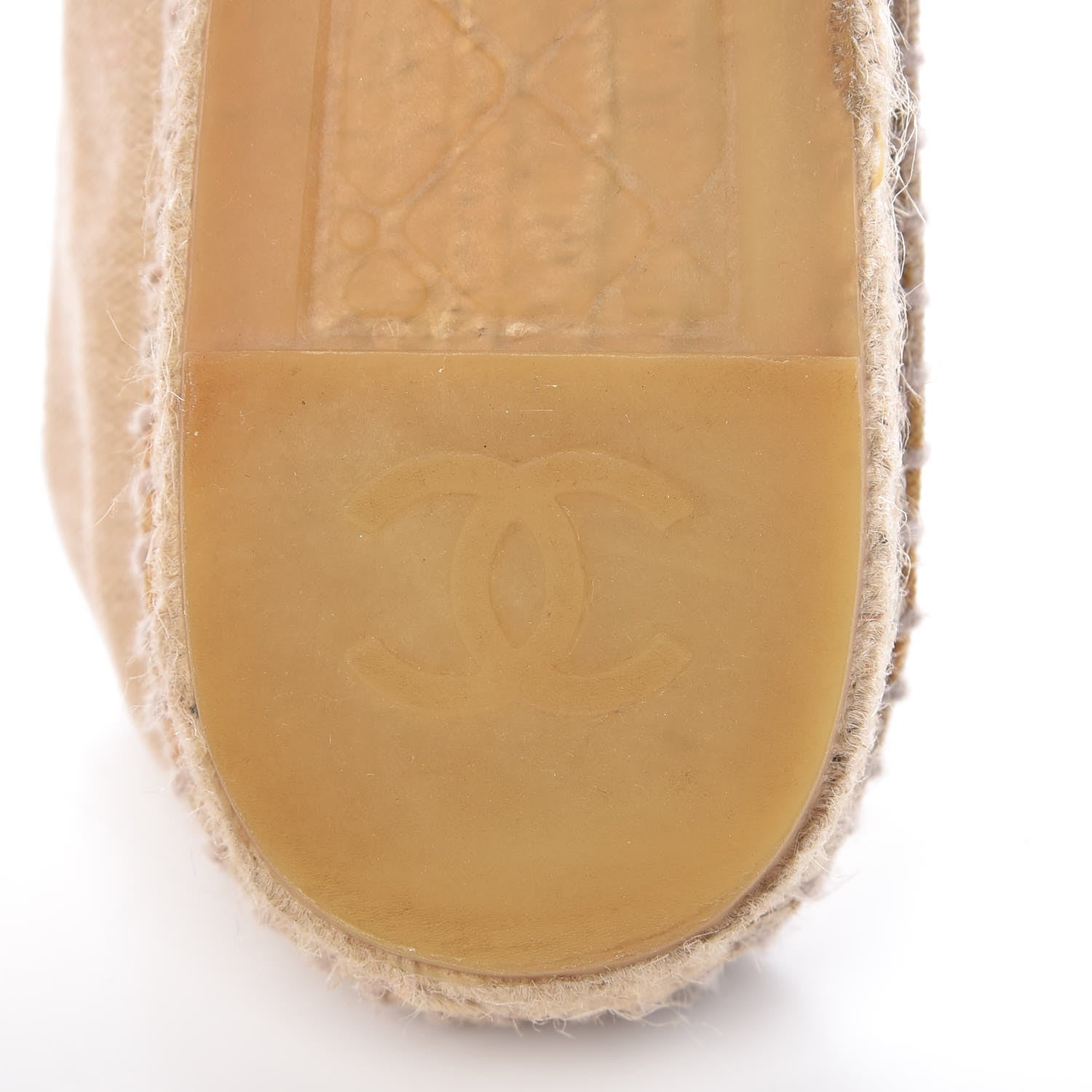 Chanel Toile CC Espadrilles 38 Beige Black 7 of 11
