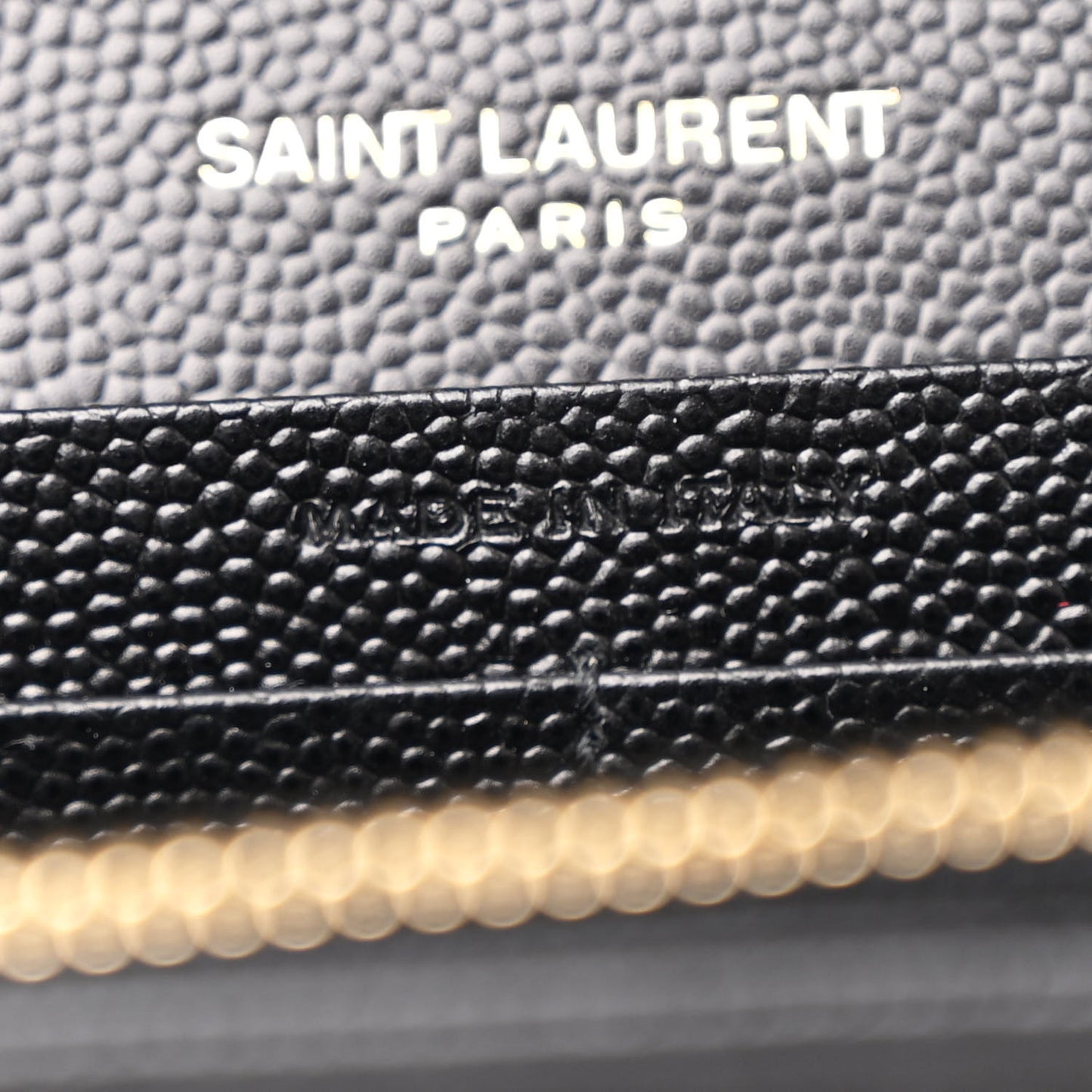 Grain De Poudre Matelasse Chevron Monogram Chain Wallet Black