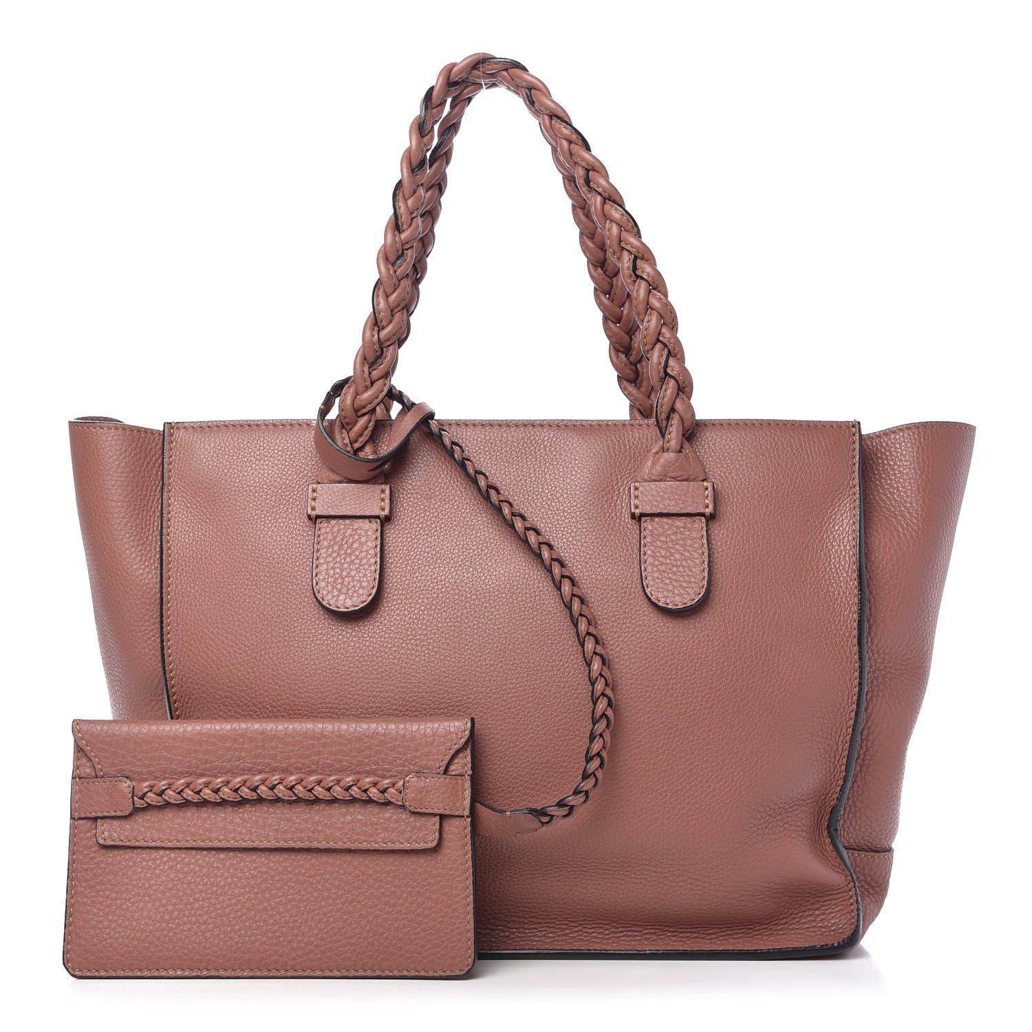 Valentino Garavani Grained Calfskin To Be Cool Tote Brownish 1 of 12