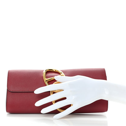Hermes Evergrain Egee Clutch Rouge H 2 of 10