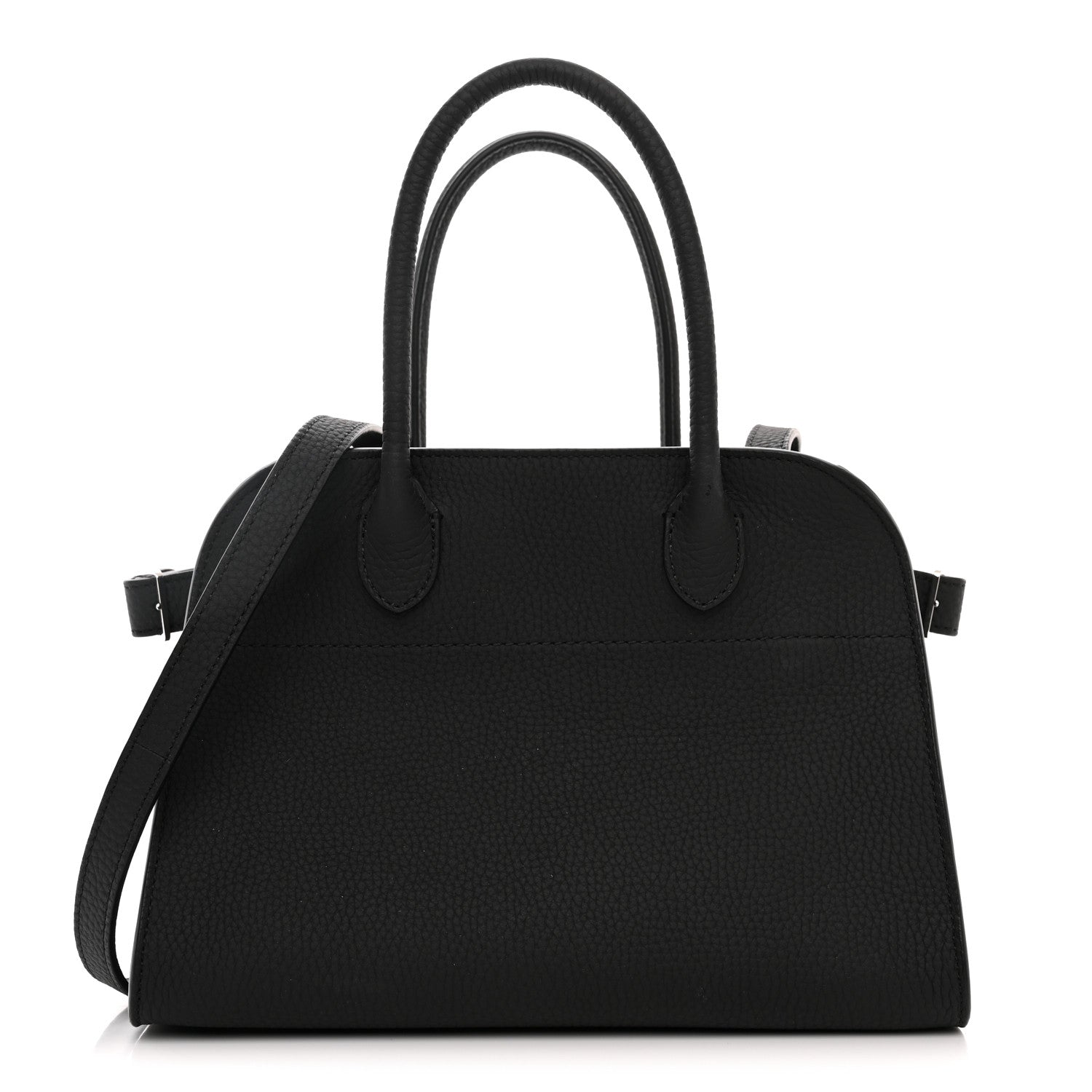 The Row Grained Calfskin Soft Margaux 10 Bag Black 1 of 9