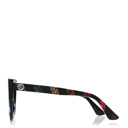 Gucci Glitter Acetate Cat Eye Sunglasses GG0325SA Black 3 of 8