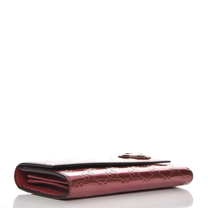 Gucci Shine Guccissima Lovely Heart Continental Wallet Tibet Red 4 of 8