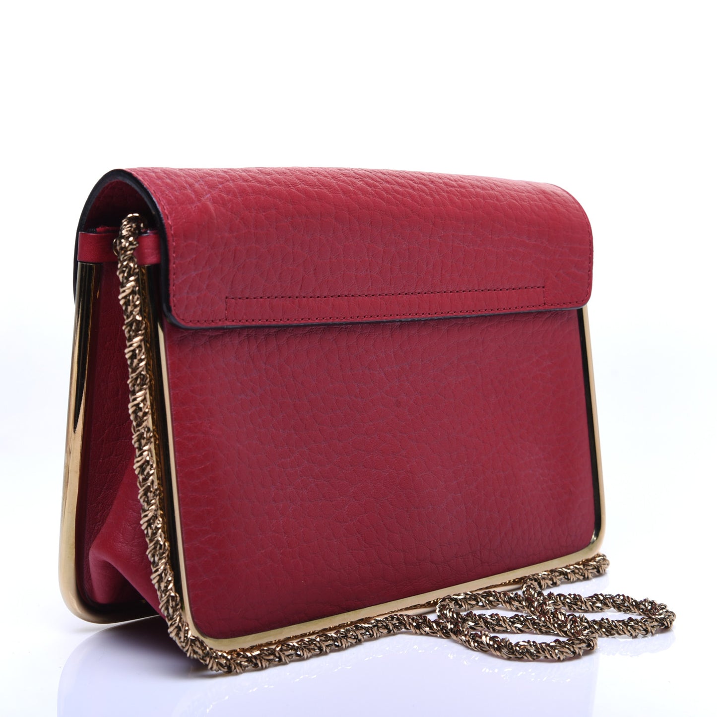 Grained Calfskin Small Sally Flap Bag Red