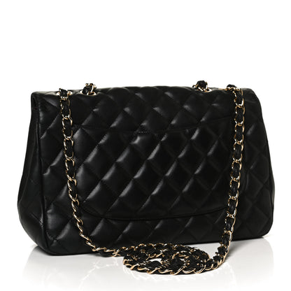 Chanel Lambskin Quilted Jumbo Single Flap Black 3 of 11