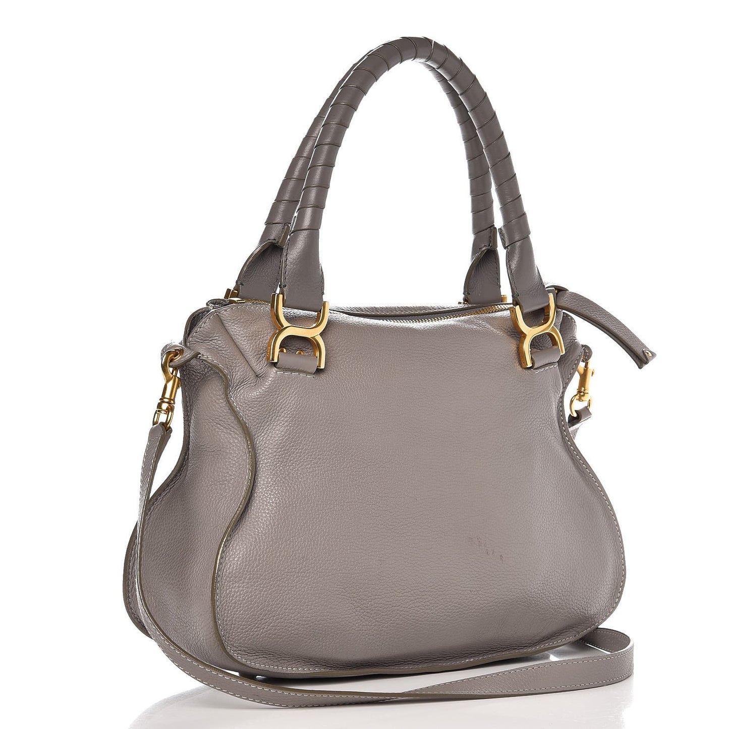 Calfskin Medium Marcie Satchel Cashmere Grey