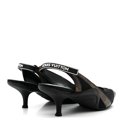 Louis Vuitton Patent Monogram Archlight Slingback Pumps Black 5 of 12
