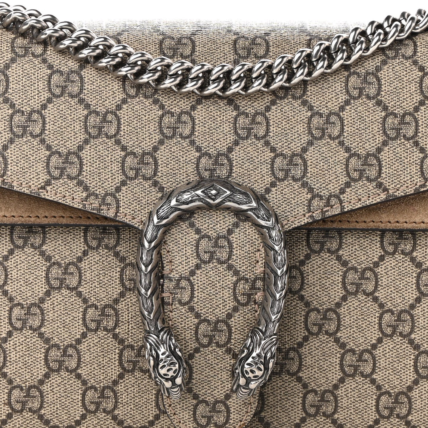 GG Supreme Monogram Small Dionysus Shoulder Bag Taupe