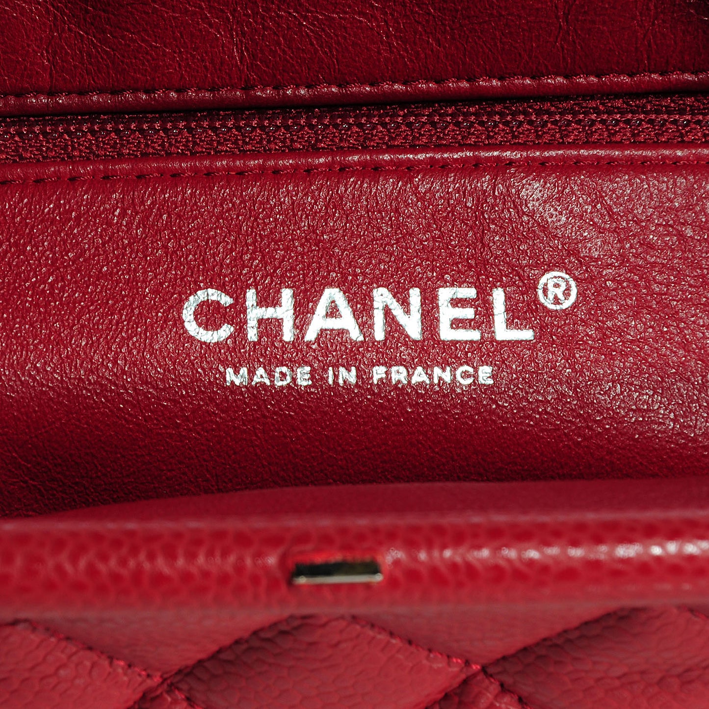 Caviar Quilted Timeless Clutch Red