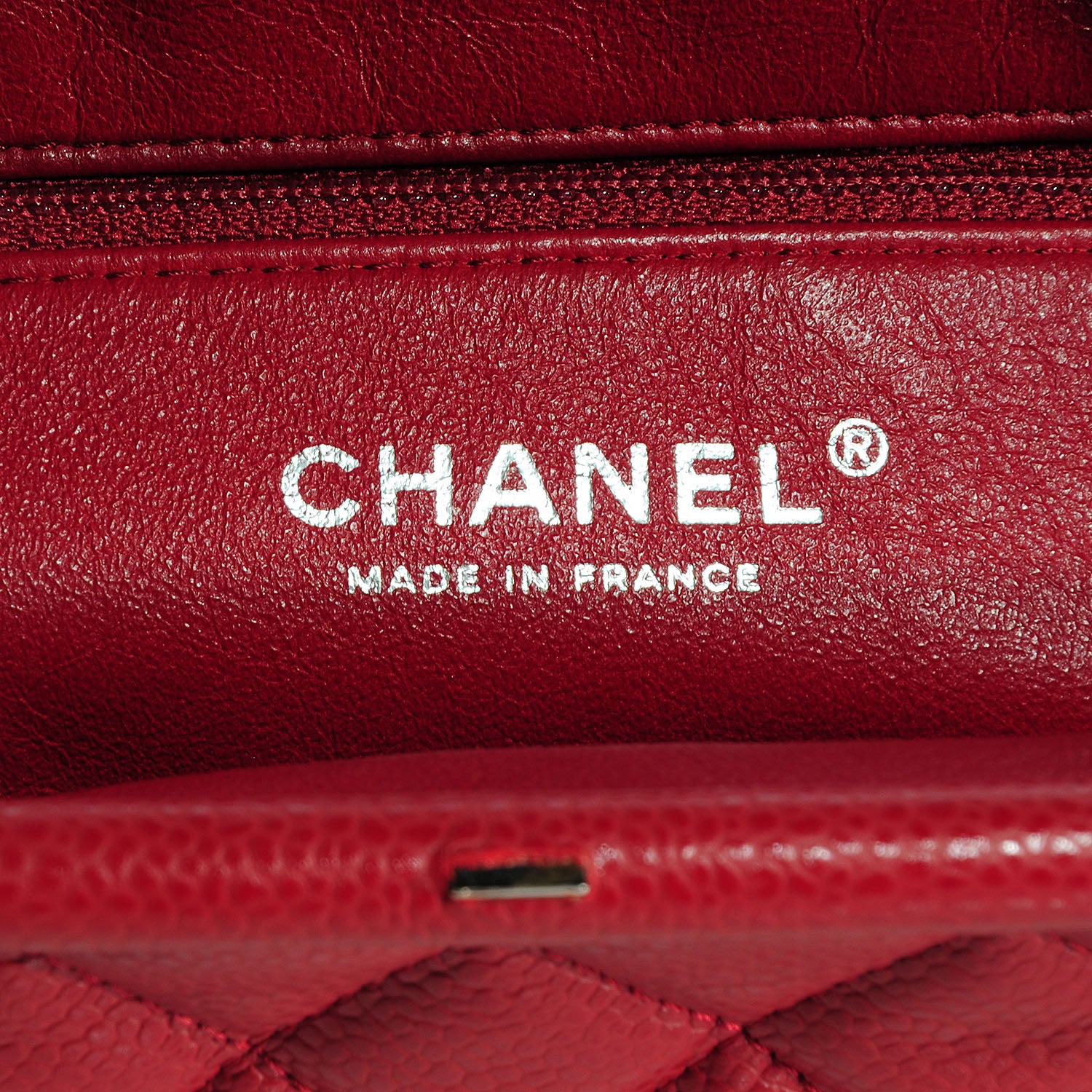 Chanel Caviar Quilted Timeless Clutch Red 6 of 8
