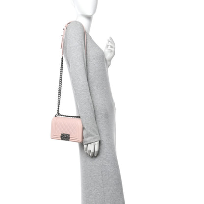 Chanel Calfskin Quilted Small Boy Flap Light Pink 2 of 12