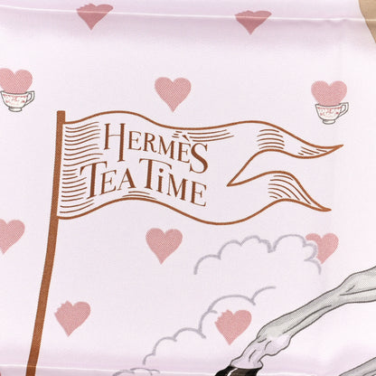 Hermes Silk Hermes Tea Time Scarf 70 Rose Pale Beige 2 of 6
