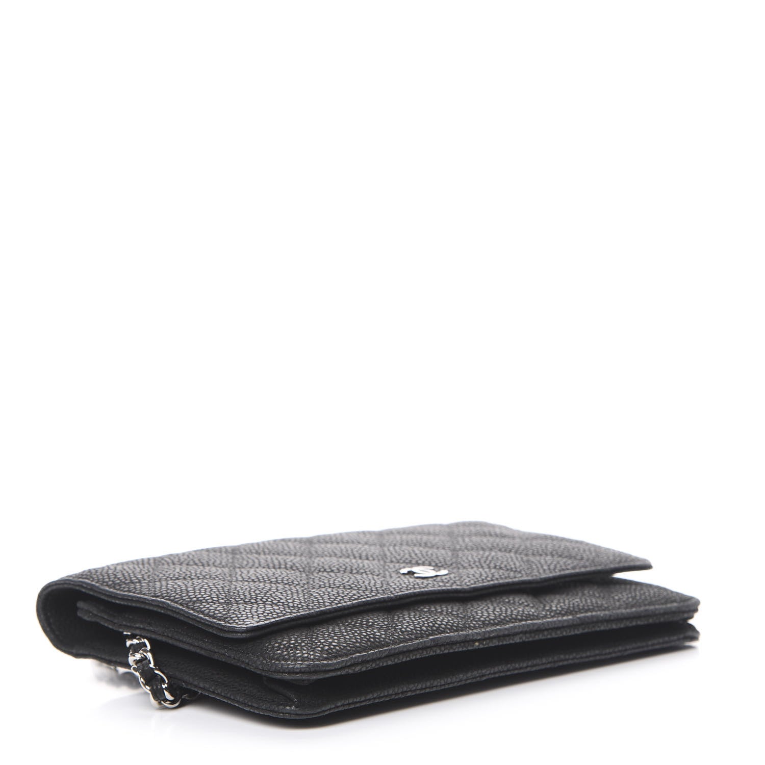 Chanel Iridescent Caviar Quilted Wallet On Chain WOC Black 3 of 13