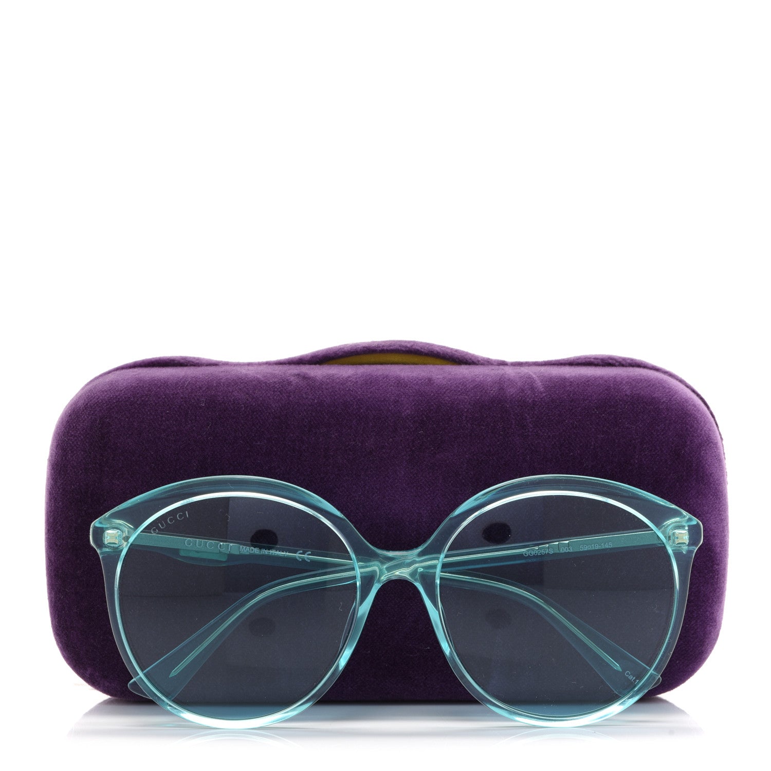 Gucci Acetate Sunglasses GG0257S Blue 8 of 8