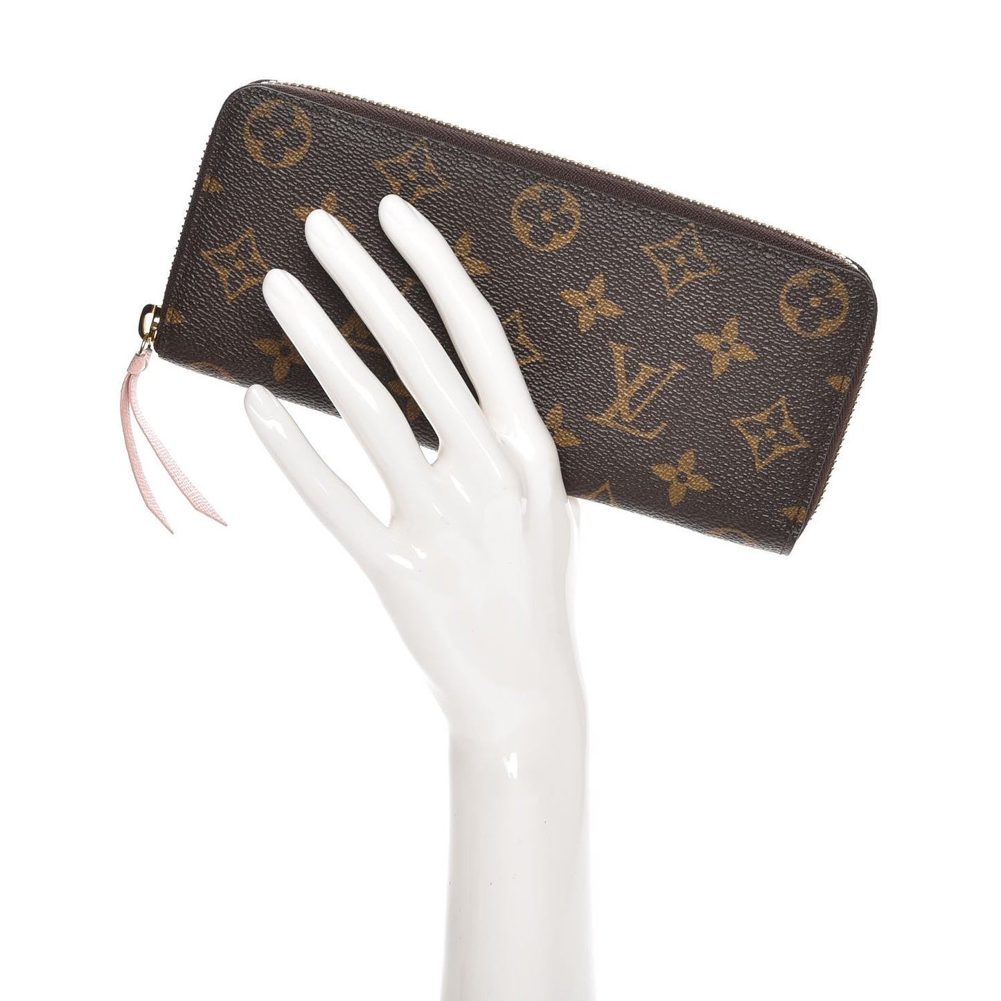 Monogram Clemence Wallet Rose Ballerine