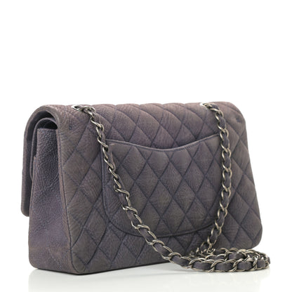 Chanel Nubuck Quilted Medium Double Flap Grey 3 of 12