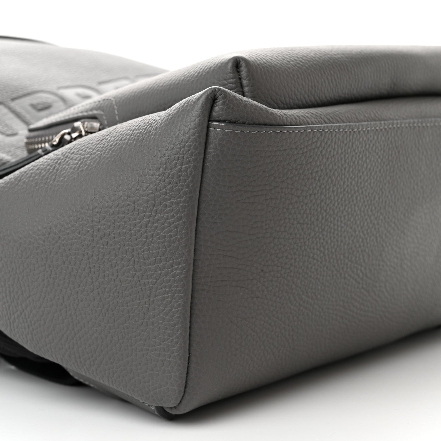 Burberry Calfskin Logo Embossed Backpack Charcoal Grey 10 of 11