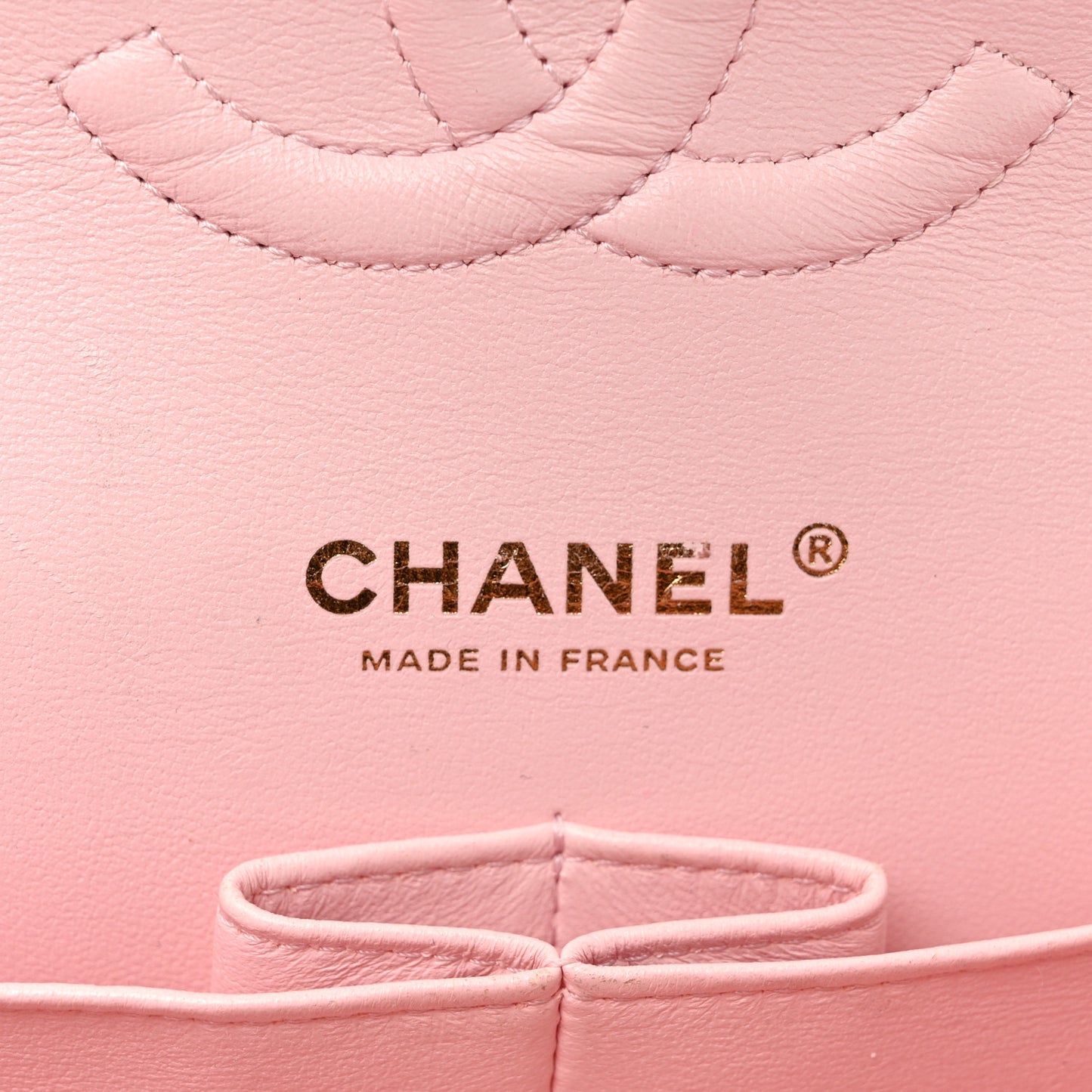 Caviar Quilted Medium Double Flap Light Pink