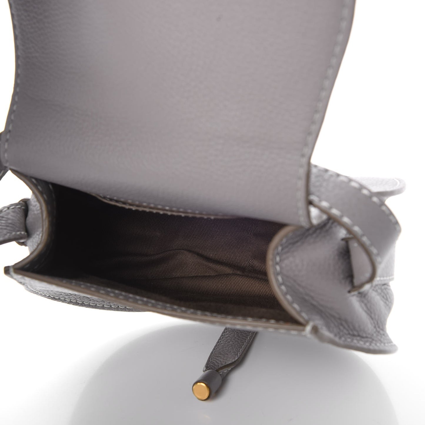 Calfskin Mini Marcie Round Crossbody Bag Cashmere Grey