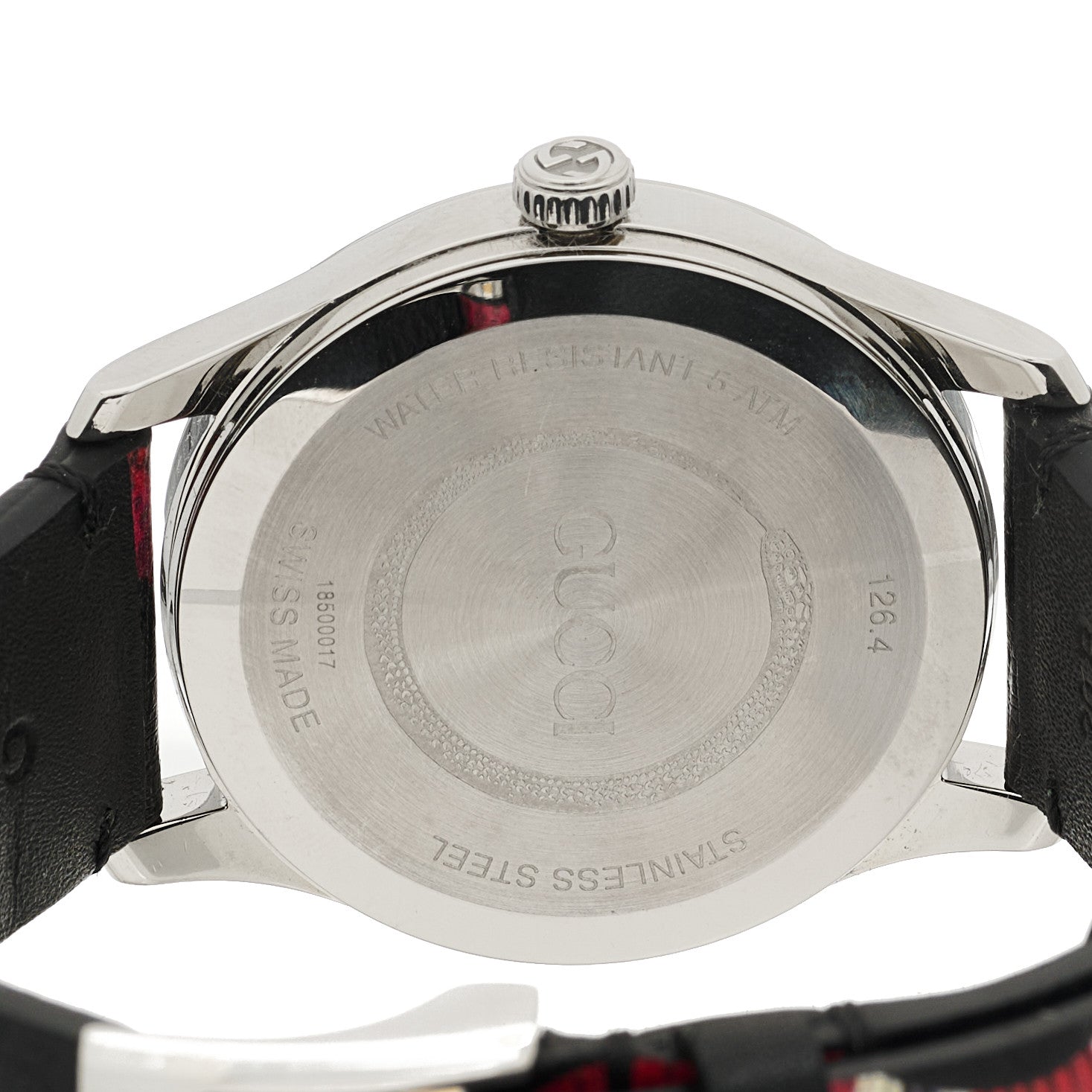 Gucci Stainless Steel Calfskin 38mm Le Marche Des Merveilles Snake Quartz Watch Black 4 of 5