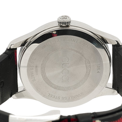 Gucci Stainless Steel Calfskin 38mm Le Marche Des Merveilles Snake Quartz Watch Black 4 of 5