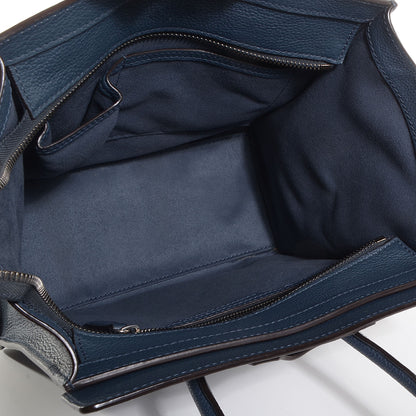Celine Drummed Calfskin Micro Luggage Orage 5 of 8