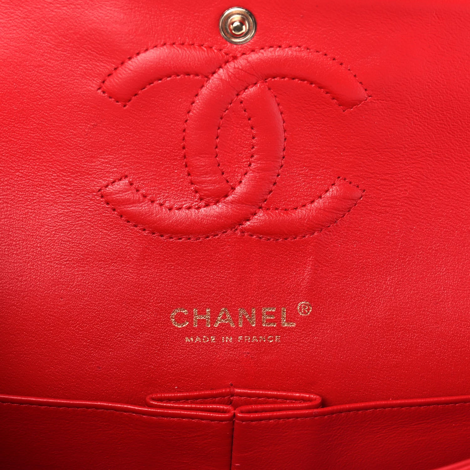 Chanel Lambskin Quilted Medium Double Flap Red 5 of 14