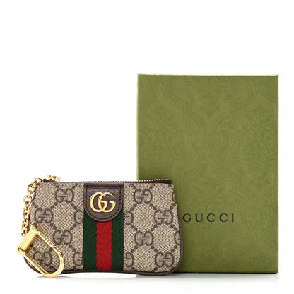 Gucci GG Supreme Monogram Web Ophidia Key Case Beige New Acero 10 of 10