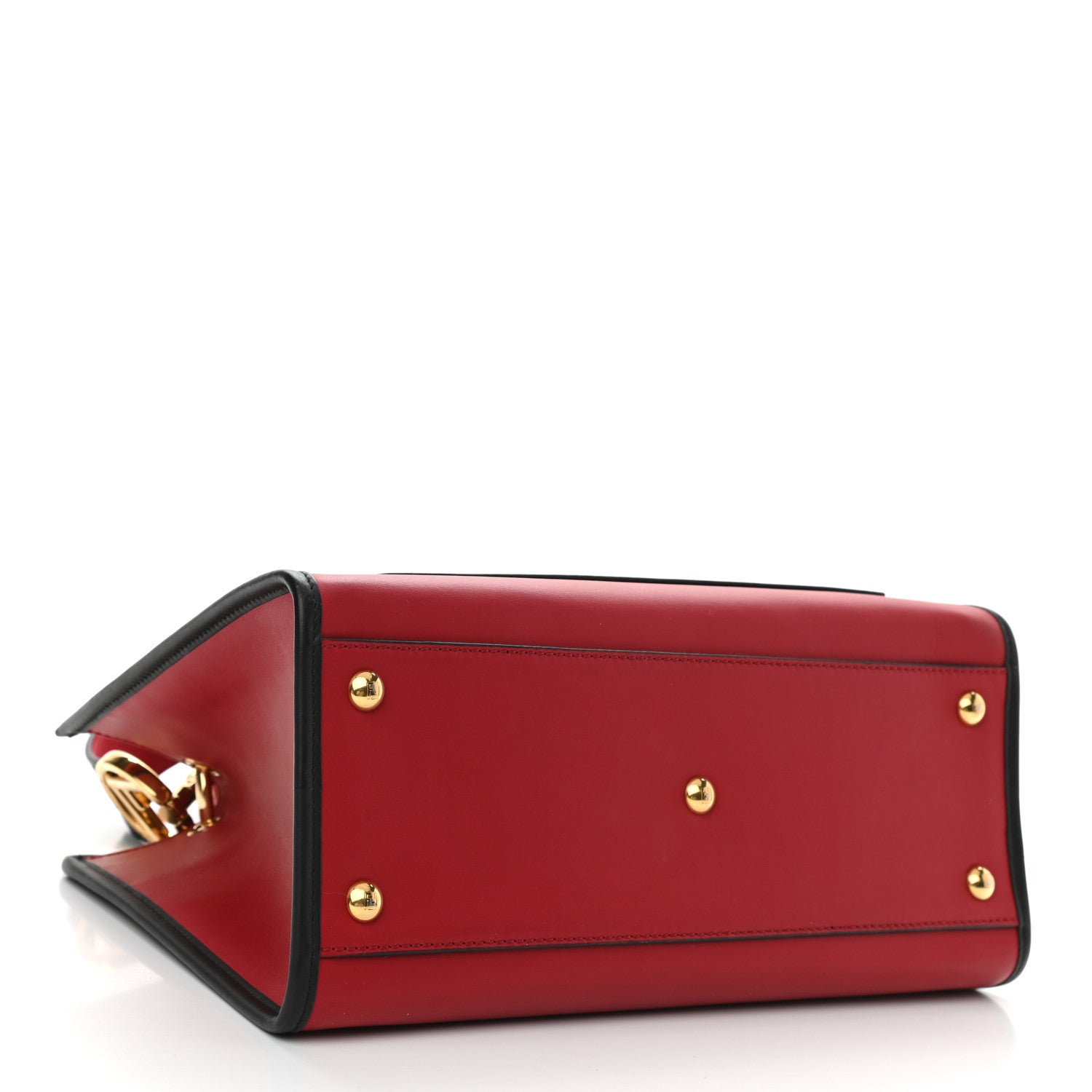 Fendi Vitello Century Opaco F is Fendi Bi-Color Small Runaway Satchel Fragola Black 4 of 11