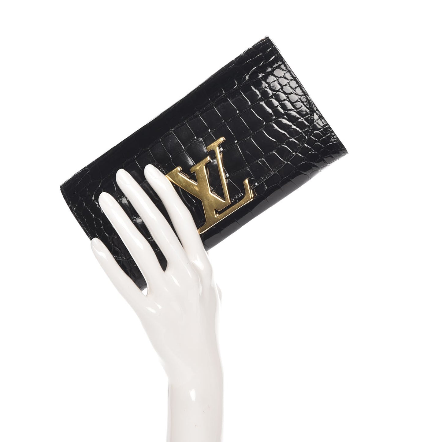 Alligator Vivienne LV Long Wallet Black
