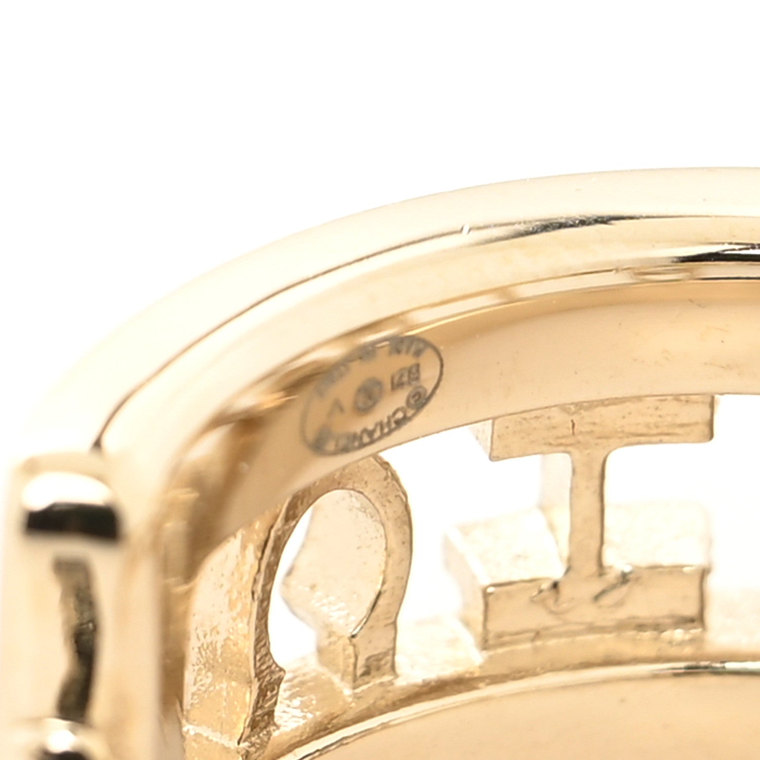 Chanel Metal Crystal Bow-tiful CC Hoop Earrings Gold 3 of 3