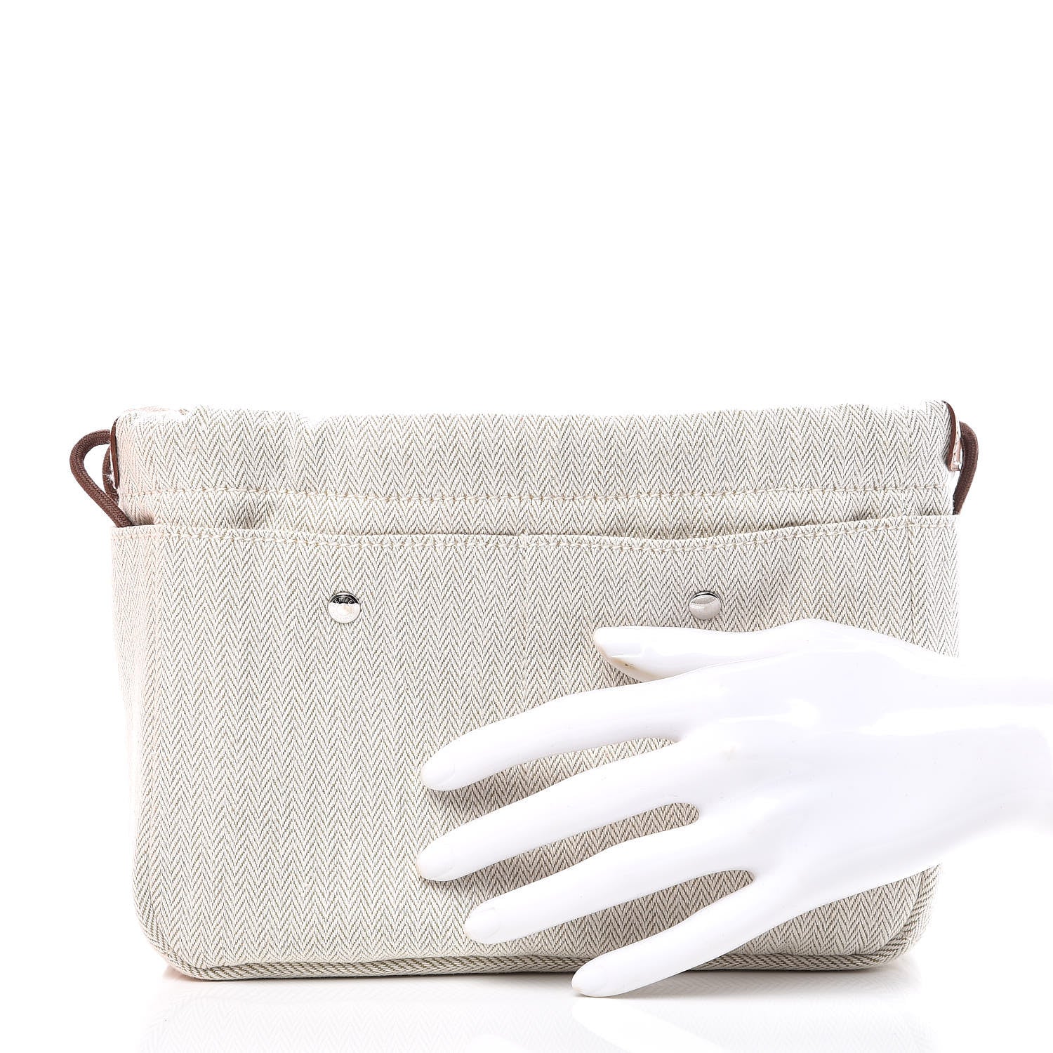 Hermes Canvas Barenia Fourbi 20 PM Pouch Naturel Fauve 2 of 10