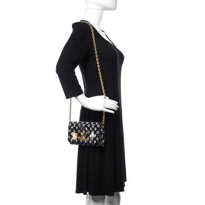 Louis Vuitton Catogram Twist Chain Wallet Black 2 of 9