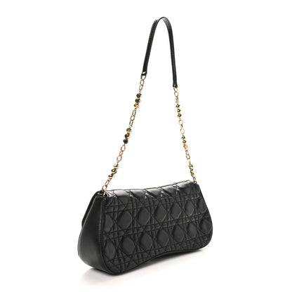 Christian Dior Lambskin Cannage Flap Shoulder Bag Black 3 of 12