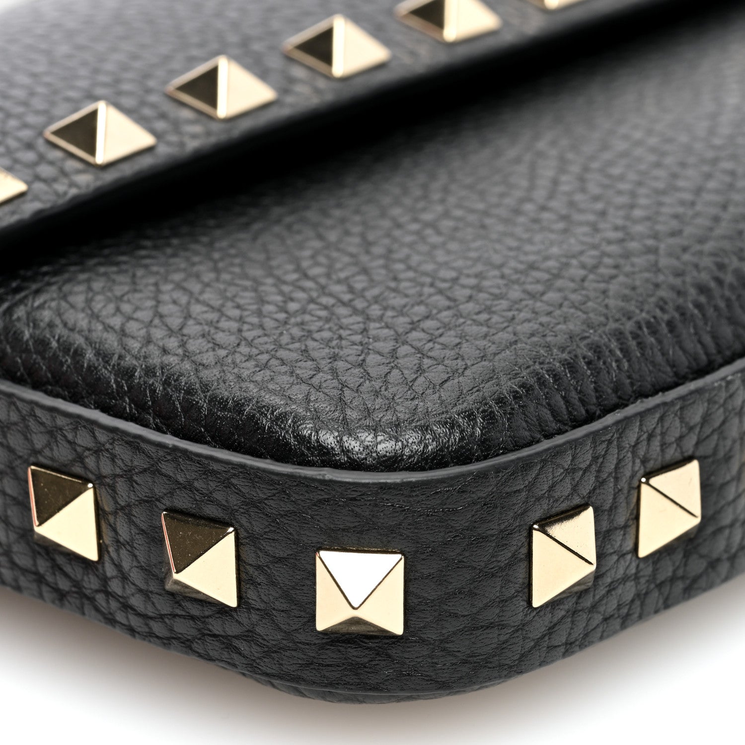 Valentino Garavani Grainy Calfskin Rockstud Crossbody Pouch Black 8 of 10