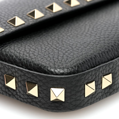 Valentino Garavani Grainy Calfskin Rockstud Crossbody Pouch Black 8 of 10