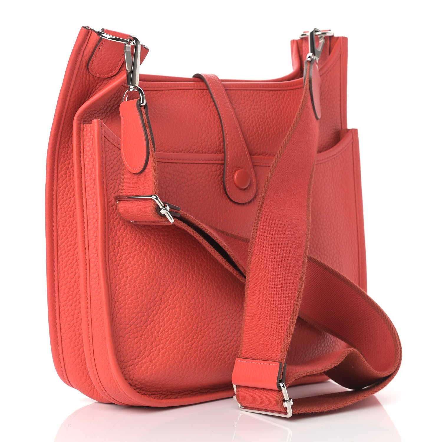 Hermes Taurillon Clemence Evelyne III PM Rouge Pivoine 2 of 9